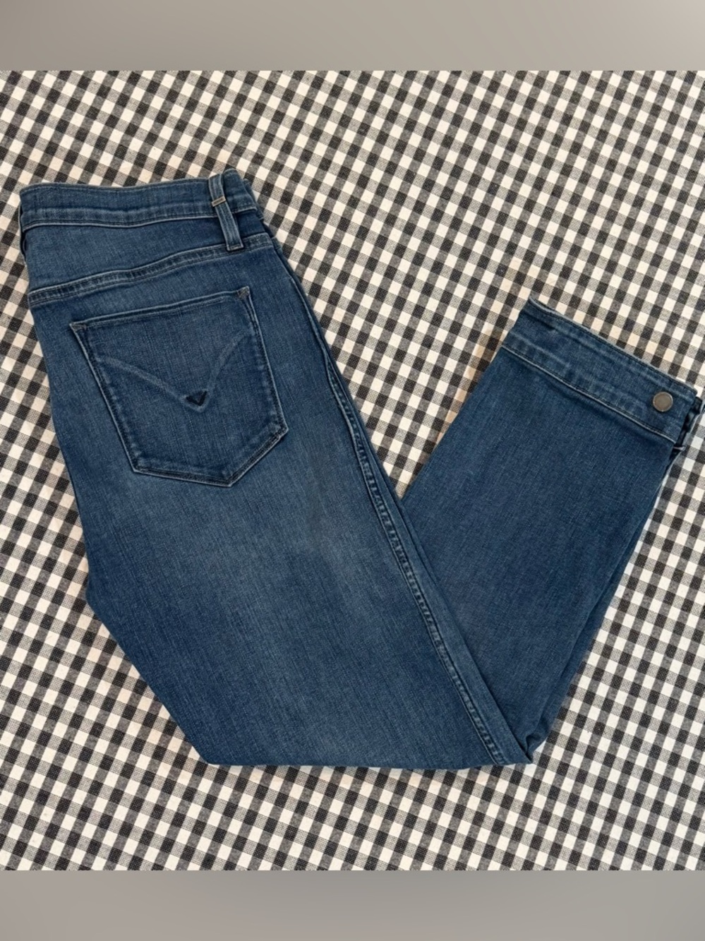 Hudson Jeans Women's Nico Mid-Rise Unique Button-Cuff Cropped Cigarette Jeans-31